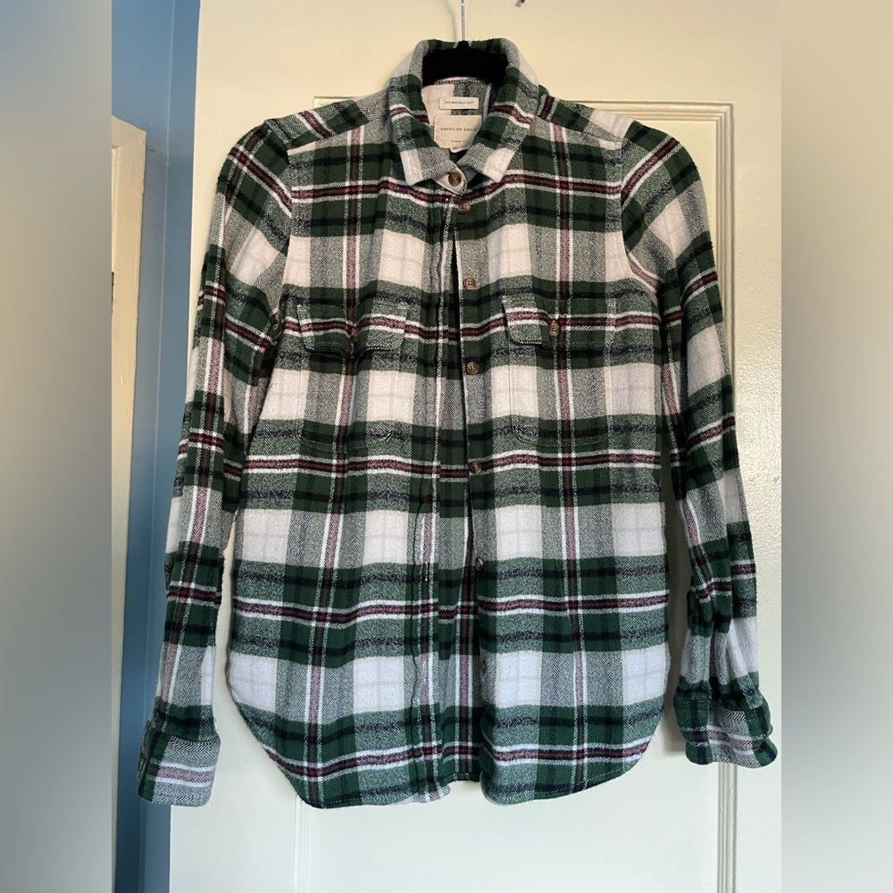 American Eagle Classic Fit Flannel Shirt Size S